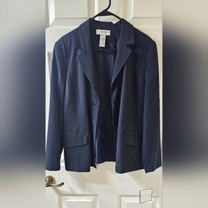 Sag Harbor Blazer Size 12 Womans Navy and White New